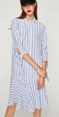 ZARA(ザラ) レディース ストライプ アシンメトリー ワンピース 66