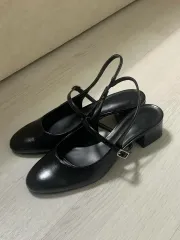 CHARLES & KEITH(チャールズアンドキース) ヒール スリングバック MARY JANE(メリージェーン) パンプス ー 黒 35 ／ 23