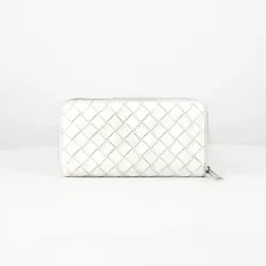 中古ブランド ボッテガ・ヴェネタ イントレチャート ジッパー 長財布 593217