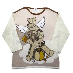 Castelbajac sport 90年代 切替え ニット セーター M ベージュ リネン キャラクター 日本製