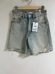 ZARA ザラ バミューダ デニム ハーフパンツ ヴィンテージ スタイル XS