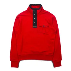 Polo by Ralph Lauren ハーフジップ スウェット S レッド 胸ポケットTALONジップ スナップボタン