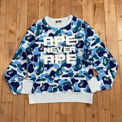 新品タグ付き A BATHING APE 長袖 S 迷彩柄 ブルー ロンT - メルカリ