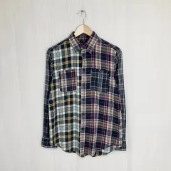 ポロ ラルフローレン ハーフ チェック パターン ヴィンテージ シャツ チェック柄 シャツ リラックスフィット ルーズフィット