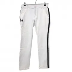 ルコックゴルフ パンツ 白×黒 サイドライン  レディース 9 ゴルフウェア le coq sportif