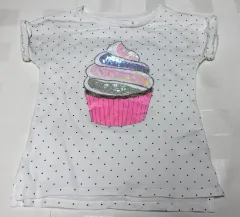 パッケージ付属 トゥイーン 女児 白 ラメ アイスクリーム コットンTシャツ コットンオン 6 税金 勇気