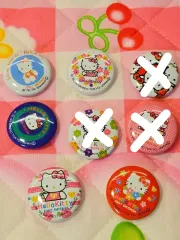 Sanrio(サンリオ) レトロ 古典 キティ ミニ ピンバッジ 缶バッジ