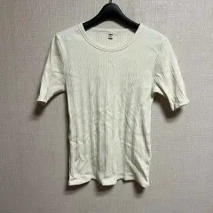 UNIQLO 白 ニットTシャツ S