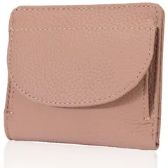 【新品】 財布 レディース ミニ財布 二つ折り コンパクト 革 小さい 軽量 大容量さいふ 薄い レザー カードケース RFID スキミング防止 BOX型小銭入れ ミニウォレット 使いやすい プレゼント 人気 (b.ピンク) 1