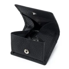 【新品】 小銭入れ レディース 革 ボックス型 小銭入れ メンズ コインケース ミニ財布 コンパクトサイズ ボタン式 カード 使いやすい コンパクト 薄い こぜにいれ 超軽量 カードケース 通勤のお友に便利 (ブラック) 1