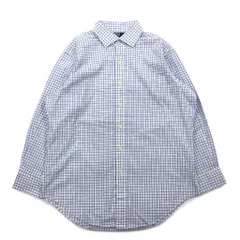 Polo by Ralph Lauren 90年代 REGENT ドレスシャツ L ホワイト ブルー チェック CLASSIC FIT