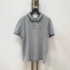 （ kk67477 ) カルバン・クライン メンズ レギュラーフィット カラー 半袖 Tシャツ 100