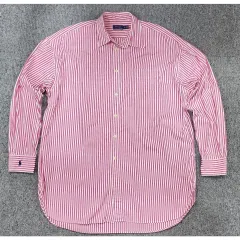 ポロ Ralph Lauren(ラルフローレン) ストライプ ポケット 袖 ポニー シャツ XL