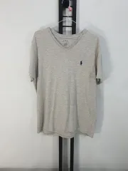 ポロ 半袖Tシャツ Vネック グレー m