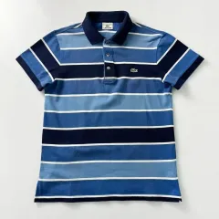 LACOSTE(ラコステ) 00s Y2K ボーダー柄 半袖 カラー Tシャツ