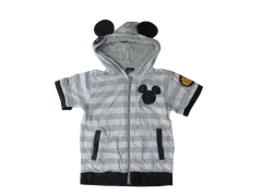 k03240909379　BABYDOLL ベイビードール　120サイズ　灰色×白色×黒色　　アウター　ジップアップパーカー　通年