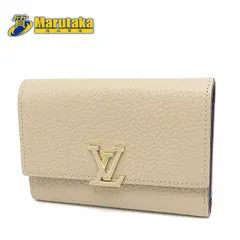 ルイ・ヴィトン ポルトフォイユ・カプシーヌ コンパクト M62159 ミニ 財布 コンパクト ガレ ベージュ系 トリヨン レザー 逸品質屋 丸高 尼崎市 LOUIS VUITTON レディース Portefeuille Capucines Compact