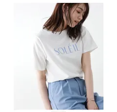 marvelous by Pierrot 【NHK「あさイチ」紹介】（B/オフホワイト×ラベンダー）ロゴTシャツ Lサイズのサムネイル