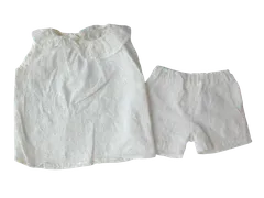 k03240909325　Samansa Mos2 サマンサモスモス　100サイズ　White　　オールインワンセットアップ　セットアップ　春夏