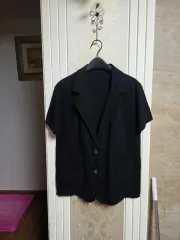 0721 ) リネンブレンド 半袖 ジャケット