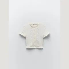 ザラ ニット カーディガン_M