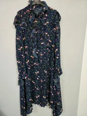 花柄フリル長袖ONE PIECE 55 66