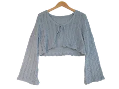 k03240909140　SHEIN　Mサイズ　Lightblue　　アウター　ニットorセーター　秋冬