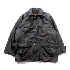 REDSKINS 90年代 ユーロヴィンテージ レザー ファイヤーマンジャケット カーコート XL B-32 ARMY & CIVIL レザー 本革