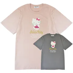 ★人気★ハローキティ Tシャツ 半袖 刺繍 プリント トップス サガラ刺繍 サンリオ HELLO KITTY hk1152