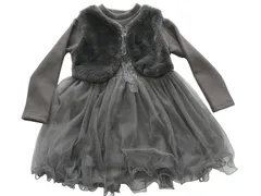 k03240807115　ブランド名不明　サイズ表記無し　Gray　　ワンピース or ドレス　ドレス　秋冬