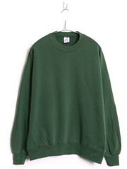 【お得なクーポン配布中!】 80s 90s USA製 ジャージーズ 無地 スウェット メンズ レディース L ヴィンテージ クルーネック ブランク トレーナー 裏起毛 薄手 グリーン