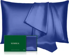 (期間限定SALE)　シルク枕カバー 22匁 100%天然 6A級 50x70cm ファスナー式  片面シルク ピローケース 寝癖軽減 抗菌防臭 まくらカバー 洗える プレゼント ギフト 　選べる3色　c-228のサムネイル