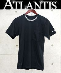 CHROME HEARTS 銀座店 クロムハーツ ネックロゴ プリント Tシャツ 半袖 メンズ size:S 黒/白 102638