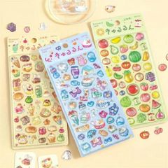 BGM(ビージーエム)／きゅるるんシール　全４種　【楽しいカフェ or 楽しいライフ or フルーツ or 氷雪animals】　BS-PR0**