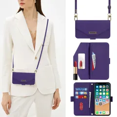 【数量限定】財布 スマホケース カード収納 iphone iphone x x クロスボディケース ミラー 肩がけ ストラップ付き 首掛け 手帳型 斜め掛け ケース 耐衝撃 ケース レザー xs アイフォン10 鏡 ケース ショルダー カバー iPhone -