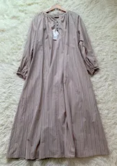 URBAN RESEARCH シャツワンピース ロング ストライプ ベージュ 長袖 フリーサイズ