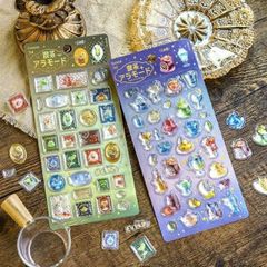 BGM(ビージーエム)／きゅるるんシール　箔押し 喫茶アラモード全2種　【 郵便局 or 宙】　BS-PRG00*