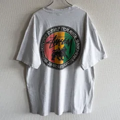【80s/USA製】OLD STUSSY【ラスタライオン プリント Tシャツ】XL ステューシー オールド ビッグシルエット オーバーサイズ 古着 26030661
