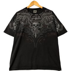 激レア】AVIREX チーフスカル ラインストーン Tシャツ XL 黒 Y2K 