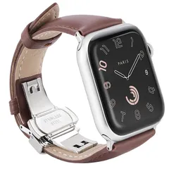 【新品】 [Sea Sha]コンパチブル apple watch バンド44MM 45MM 46MM 49MM本革/ビジネス用 アップルウォッチ ベルト46mmプッシュ式Ｄバックル手作りApple Watch Ultra2/1,Apple Watch Se 1