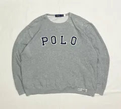 ポロ スペルアウト アーチロゴ グレー パーカー