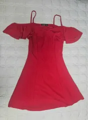 ベルシュカ オフショルダー レッド ONE PIECE XS (リゾート オススメ)