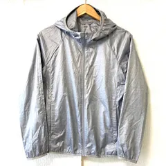 (^w^)b UNIQLO ユニクロ ポケッタブル UVカット パーカー ジャケット フルジップ 薄手 日焼け対策 日除け 散歩 外出 軽量 アクティブ 長袖 BBQ アウトドア シルバー レディース サイズ L