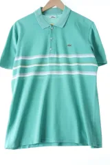 （ L ー XL ） LACOSTE(ラコステ) 半袖 カラー Tシャツ ミント オールドスクール- 13C38