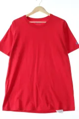 （ M ー L ） Champion(チャンピオン) 半袖 Tシャツ レッド 無地 ボクシー- 13C8E