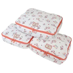 【メール便】ハローキティ 旅行ポーチ トラベルポーチ3点セット エンジョイライフキティ サンリオ 丸眞 小物入れ 整理 収納 キャラクター グッズ 