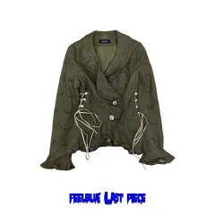 side corset detail jacket カーキ フェアリーグランジ ジャケット