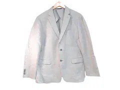 k04241101102　BANANA REPUBLIC　42S　グレー×白　XLサイズ程度　アウター　テーラードジャケット　秋冬