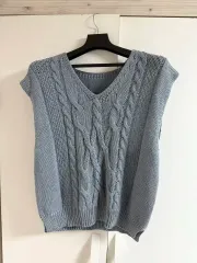 ライトブルー ニットベスト