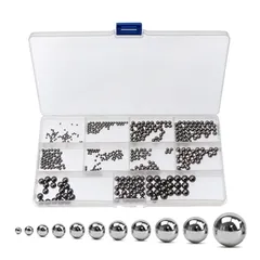 【在庫処分】スチールボール ベアリングボール 2mm-8mm 510個セット 自転車 車輪 軸受け 鋼球 バイク 自転車ホイール ボールベアリング スペアパーツ 交換用の部品のサムネイル
